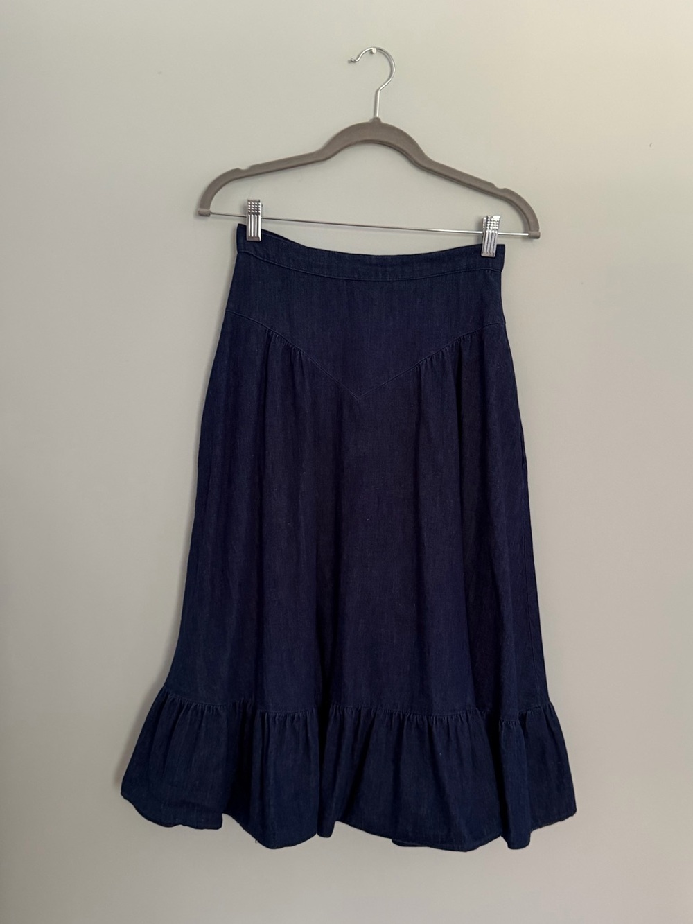 Gunne Sax Denim Midi Skirt